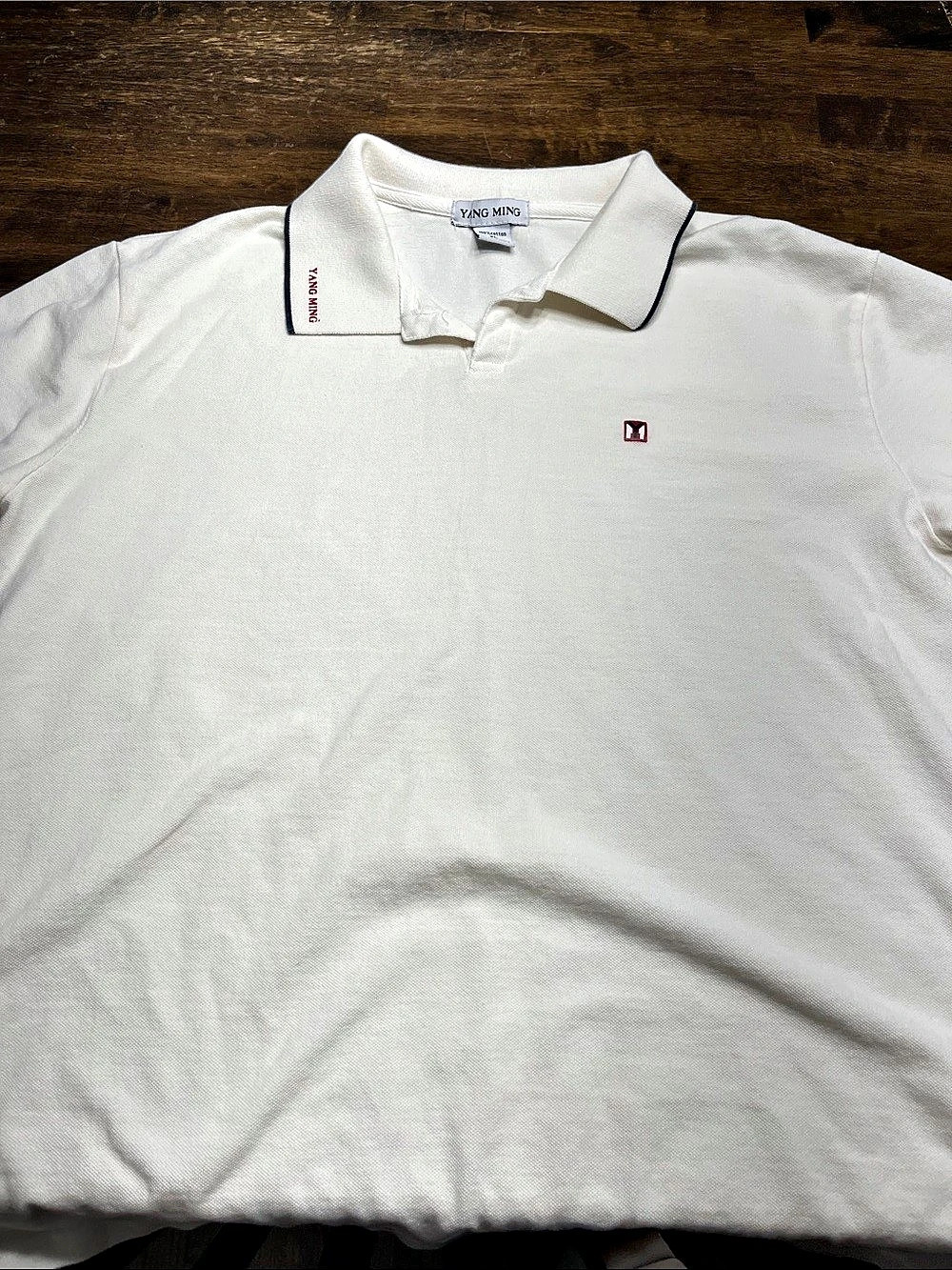 Yang Ming Men's Cotton Polo White XL Like New